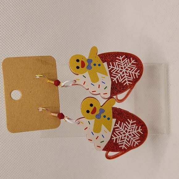 Christmas Mug Earrings - Picture 1 of 2